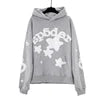 XX High-quality 100% Cotton Fleece Oversized SpiDer Shirt Long Sleeved Crochet Hooded Collar Powder Puff Print Spider Hoodie