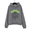 XX High-quality 100% Cotton Fleece Oversized SpiDer Shirt Long Sleeved Crochet Hooded Collar Powder Puff Print Spider Hoodie