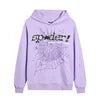 XX High-quality 100% Cotton Fleece Oversized SpiDer Shirt Long Sleeved Crochet Hooded Collar Powder Puff Print Spider Hoodie