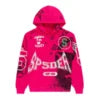 XX High-quality 100% Cotton Fleece Oversized SpiDer Shirt Long Sleeved Crochet Hooded Collar Powder Puff Print Spider Hoodie