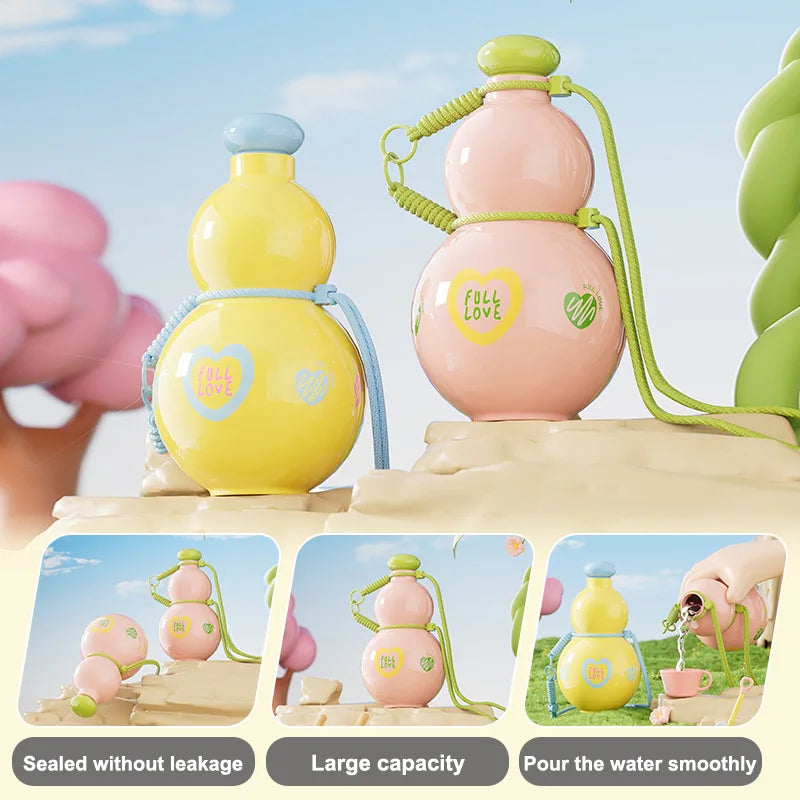 UFORU US Stock Children Fancy Cute Custom Water Bottles Drinking Bottle Plastic Kid Sports Water Bottle for Kids School