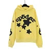XX High-quality 100% Cotton Fleece Oversized SpiDer Shirt Long Sleeved Crochet Hooded Collar Powder Puff Print Spider Hoodie