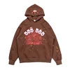 XX High-quality 100% Cotton Fleece Oversized SpiDer Shirt Long Sleeved Crochet Hooded Collar Powder Puff Print Spider Hoodie