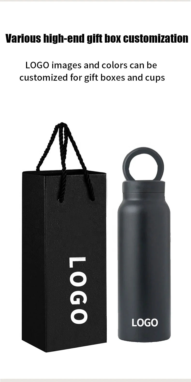 For JZYZ 2024 School Personalized 500Ml Steel Water Bottles with Magnetic Phone Holder 304 Stainless Steel Sport Bottle Racks
