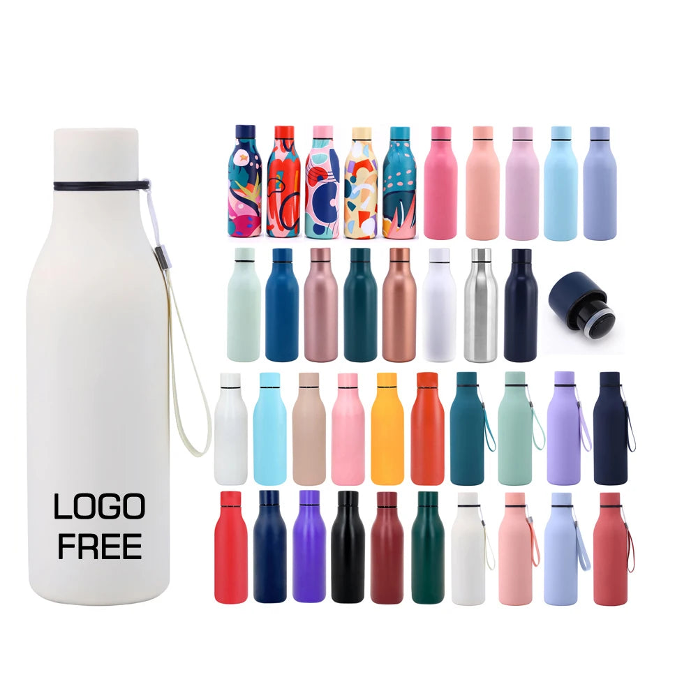 Beauchy 550ml 18oz Stainless Steel Double Wall Vacuum Reusable Water Bottles Eco Friendly BPA-FREE Sports Bottle Cup