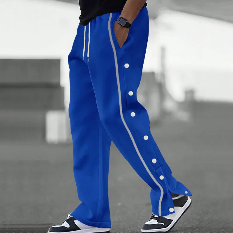 Hot Sale Sport Track Pant Men High Quality Button Sport Trousers New Arrived Sport Pockets Sweatpants Men