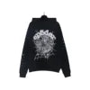 XX High-quality 100% Cotton Fleece Oversized SpiDer Shirt Long Sleeved Crochet Hooded Collar Powder Puff Print Spider Hoodie