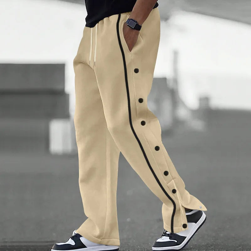 Hot Sale Sport Track Pant Men High Quality Button Sport Trousers New Arrived Sport Pockets Sweatpants Men