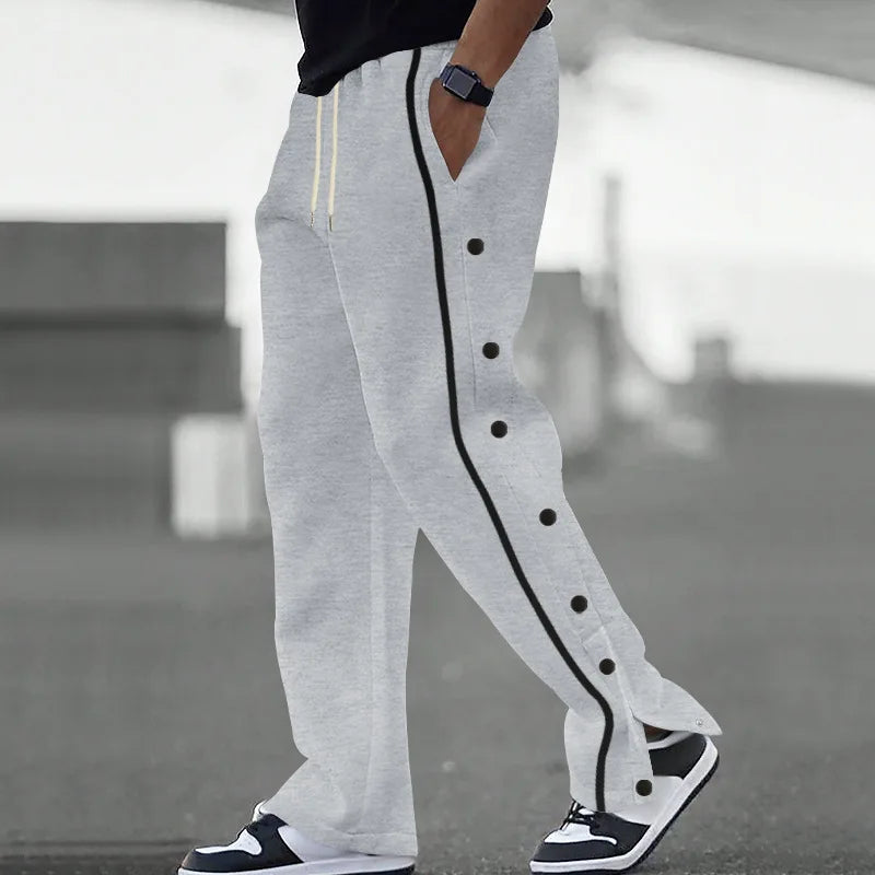 Hot Sale Sport Track Pant Men High Quality Button Sport Trousers New Arrived Sport Pockets Sweatpants Men