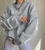 OEM Customized Logo Wholesale Fall Women Clothing Casual Long Sleeve Letter Printed Basic Pullover Sweatshirts