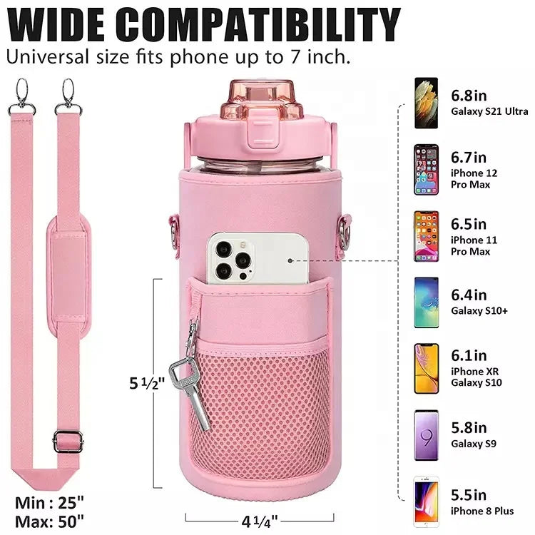 Plastic Water Bottles Sport Leak-proof Water Cup With Handle Sports Bottle Suitable for Men and Women Motivational Water Bottle