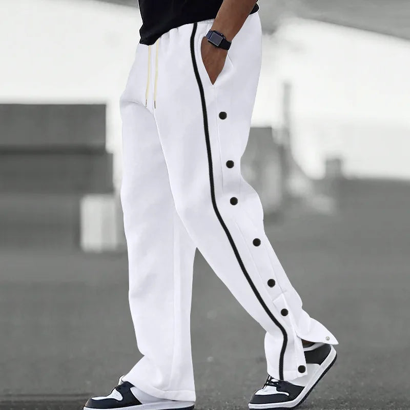 Hot Sale Sport Track Pant Men High Quality Button Sport Trousers New Arrived Sport Pockets Sweatpants Men