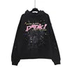 XX High-quality 100% Cotton Fleece Oversized SpiDer Shirt Long Sleeved Crochet Hooded Collar Powder Puff Print Spider Hoodie