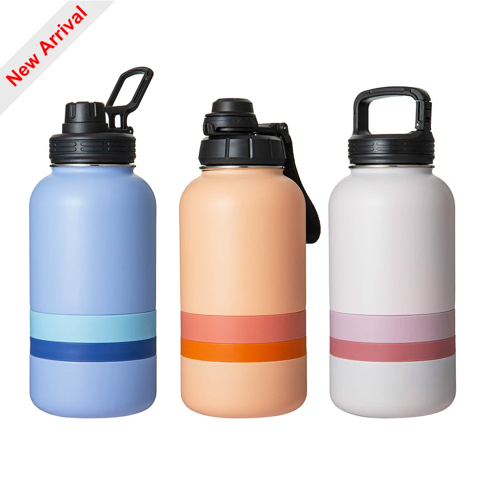 For Eco-Friendly 32oz Stainless Steel Insulated 3-in-1 Outdoor Travel Pet Feeder Dog Walking Water Bottles