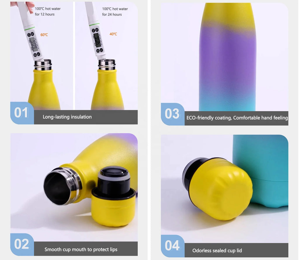 Bpa-free in Stock Double Wall Insulated Tumbler Gym Camping Tour SUS304 Yoga Sport Water Bottles with Lid