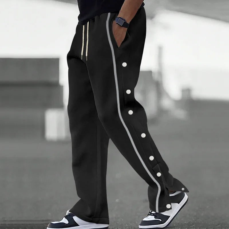 Hot Sale Sport Track Pant Men High Quality Button Sport Trousers New Arrived Sport Pockets Sweatpants Men