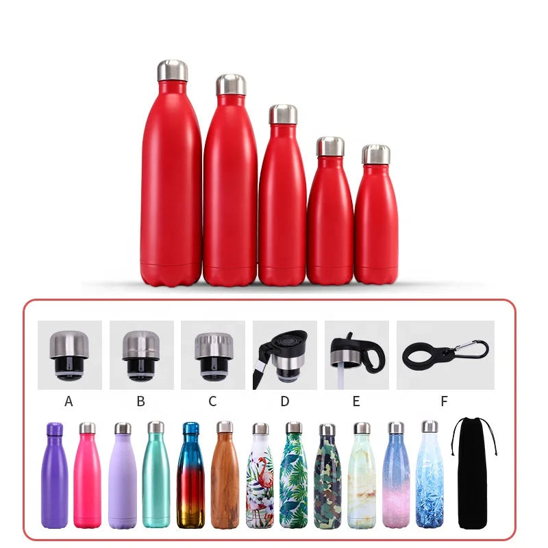 Bpa-free in Stock Double Wall Insulated Tumbler Gym Camping Tour SUS304 Yoga Sport Water Bottles with Lid
