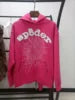 XX High-quality 100% Cotton Fleece Oversized SpiDer Shirt Long Sleeved Crochet Hooded Collar Powder Puff Print Spider Hoodie