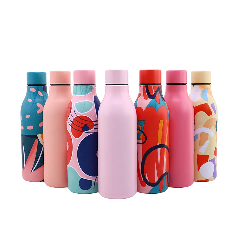 Beauchy 550ml 18oz Stainless Steel Double Wall Vacuum Reusable Water Bottles Eco Friendly BPA-FREE Sports Bottle Cup