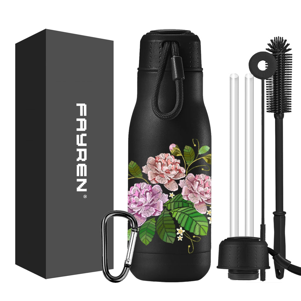 FAYREN Top Sales Durable 500ml High Quality Double Wall Water Bottles Stainless Steel Insulated with Nylon Rope