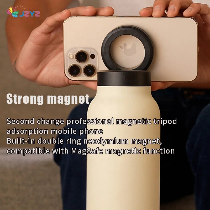 For JZYZ 2024 School Personalized 500Ml Steel Water Bottles with Magnetic Phone Holder 304 Stainless Steel Sport Bottle Racks