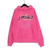 XX High-quality 100% Cotton Fleece Oversized SpiDer Shirt Long Sleeved Crochet Hooded Collar Powder Puff Print Spider Hoodie
