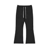 HY Trendy Loose-fit Flared Cotton Sweatpants With Fringe Details and a Drawstring Waist Perfect for Casual American Street Style