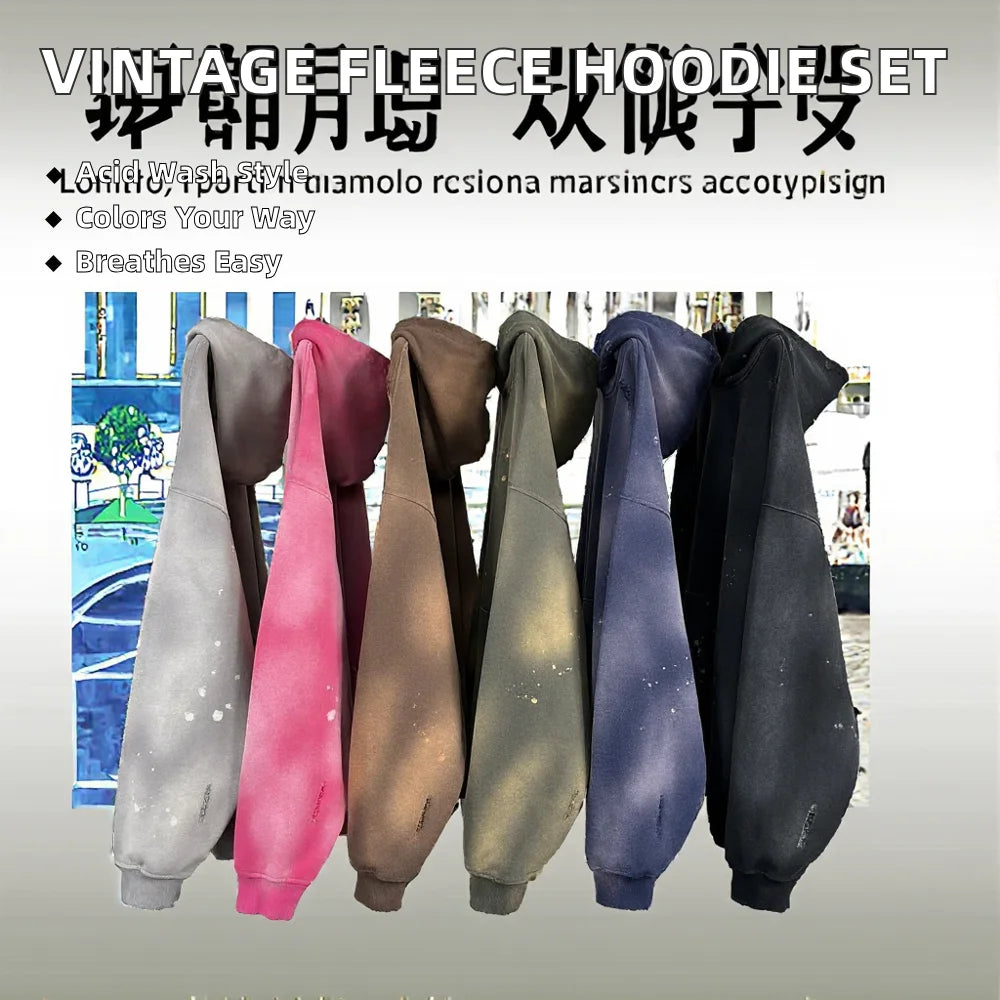 Top Quality 100% Cotton Men's Hoodies Sweatshirts Pullover Streetwear Tracksuits Heavyweight Puff Printing Hoodie for Men